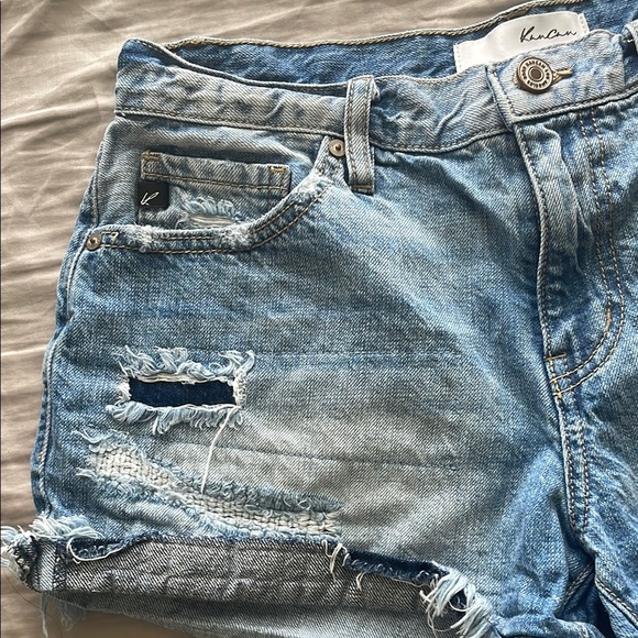 Kancan High Waisted Distressed Denim Shorts 100% Cotton size 27/7 - Picture 5 of 12